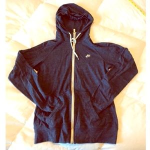 Nike Vintage zip Hoodie Navy Blue